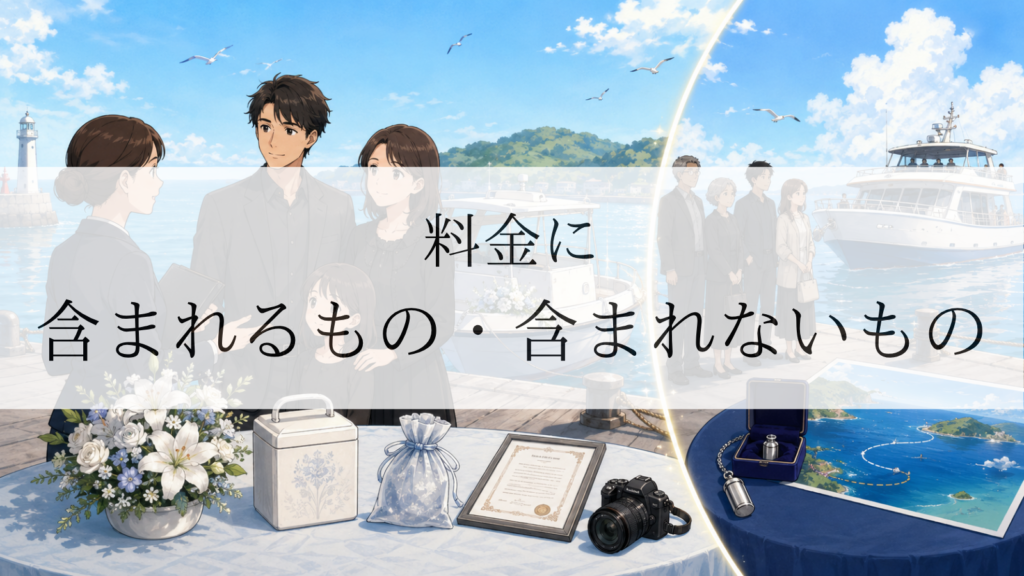 海洋散骨の料金に含まれるもの・含まれないものをわかりやすく解説
