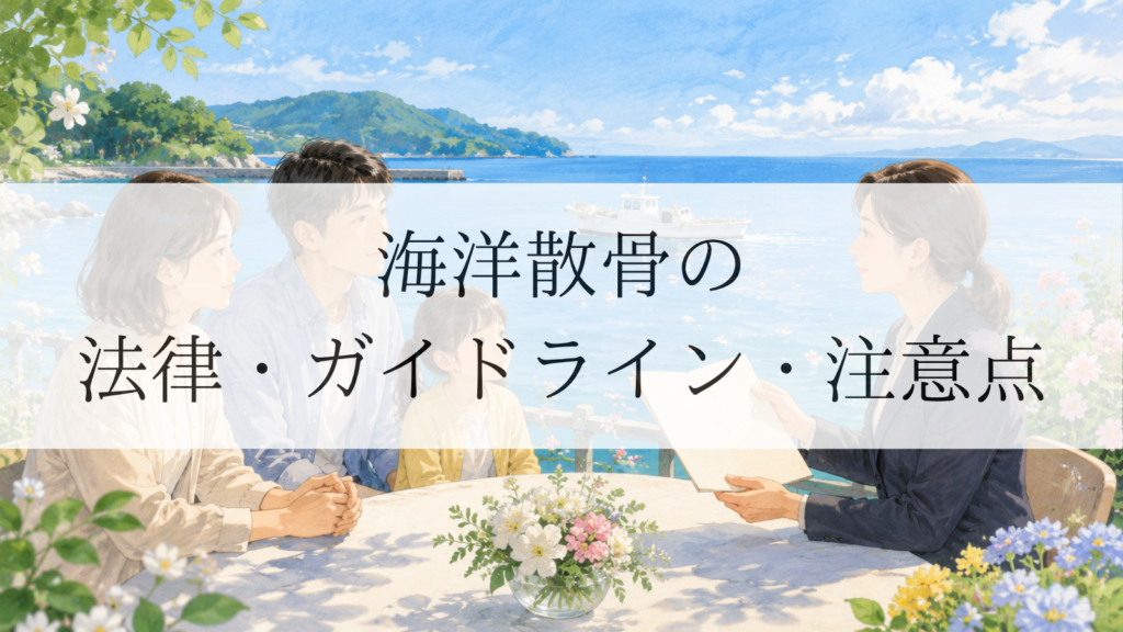 海洋散骨は違法？法律・ガイドライン・注意点をわかりやすく解説